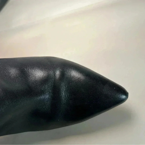 EUC MICHAEL KORS ANKLE BOOT BLK SZ 6M LEATHER 3 BUCKLE ZIPPER 3 IN STILETTO - Picture 13 of 15